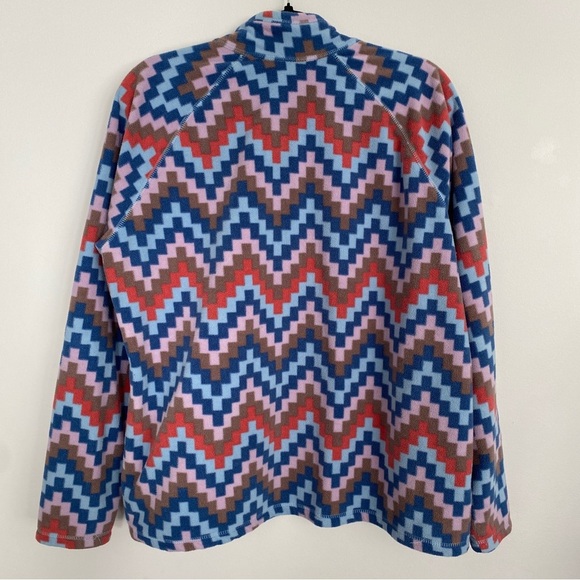 Eddie Bauer Aztec Geometric Print Fleece Zip-Up - Picture 3 of 7